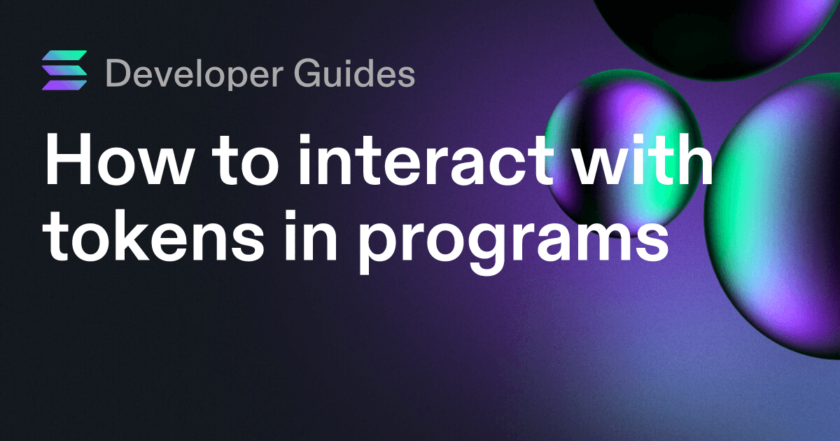 How interact with tokens in programs